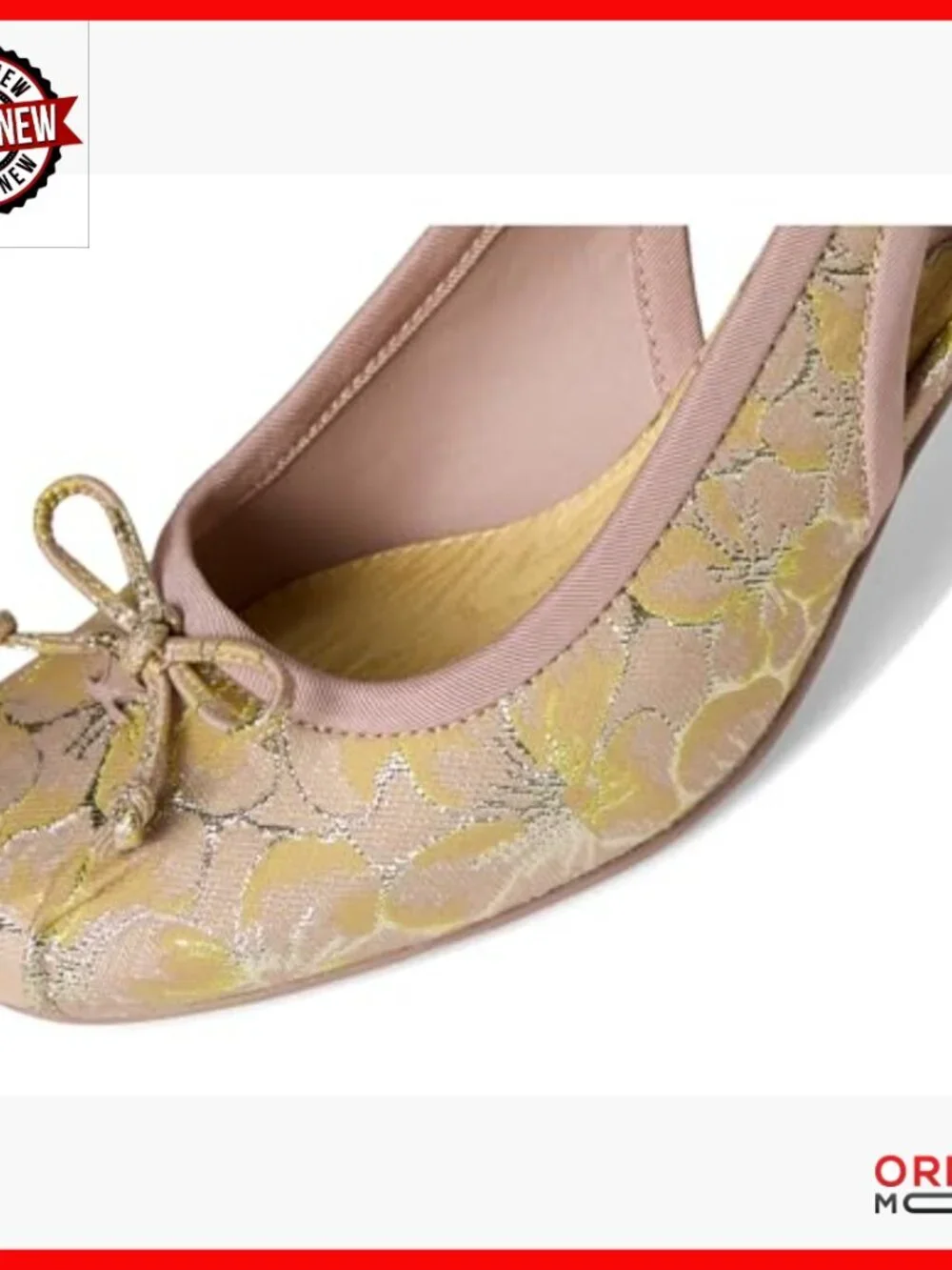 Women's Slingback Pumps with 2.5-Inch Block Heel, Floral Print